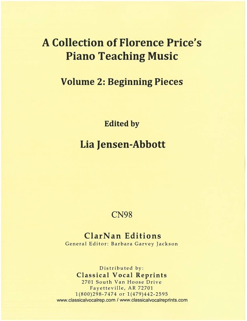 A Collection of Florence Price\'s Piano Teaching Music Volume 2: Beginning Pieces - Piano - Book