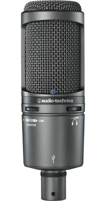 Audio-Technica - AT2020USB+ USB Cardioid Condenser Microphone - Black