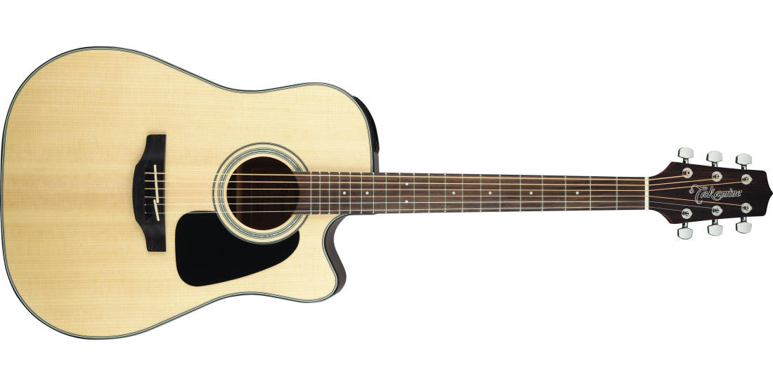 Takamine Dreadnought Acoustic/Electric Cutaway Guitar - Natural | Long ...