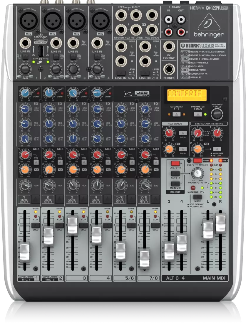 Xenyx 12 Input 2/2 Bus Mixer w/USB & Effects
