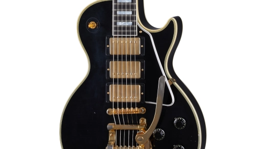 Murphy Lab Lite Aged \'57 Les Paul Custom 3-Pickup w/Gold Bigsby - Ebony