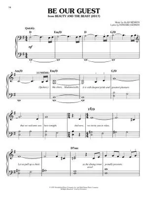 The 40 Most-Streamed Disney Songs - Easy Piano - Book
