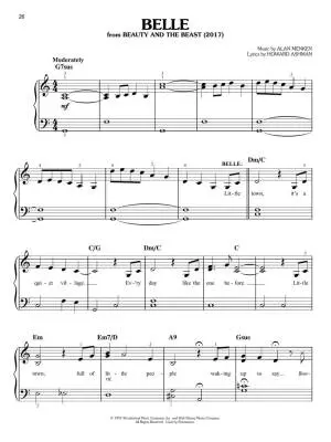 The 40 Most-Streamed Disney Songs - Easy Piano - Book