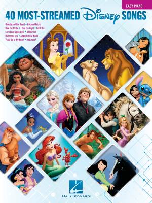 The 40 Most-Streamed Disney Songs - Easy Piano - Book