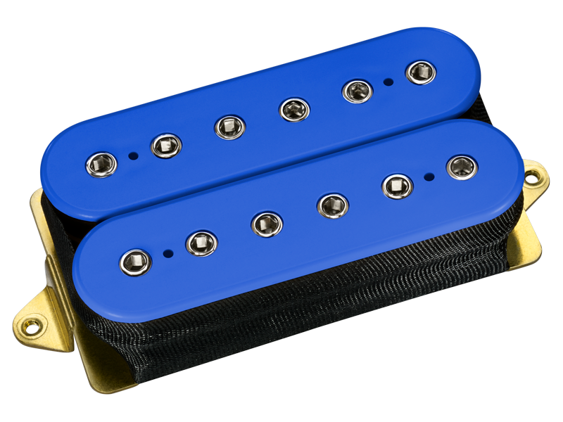 Super Distortion F-Spaced Humbucker Pickup - Blue with Nickel Poles