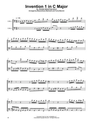 Two-Part Inventions by J.S. Bach - Mr & Mrs Cello - Cello Duets - Score/Parts/Audio Online