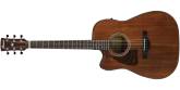 Ibanez - AW54LCE Cutaway Dreadnought Acoustic/Electric Guitar, Left-Handed - Open Pore Natural