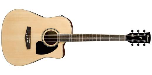 Ibanez - PF15ECE Cutaway Dreadnought Acoustic/Electric Guitar - Natural High Gloss