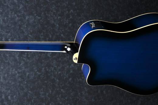 PF15ECE Cutaway Dreadnought Acoustic/Electric Guitar - Transparent Blue Sunburst High Gloss
