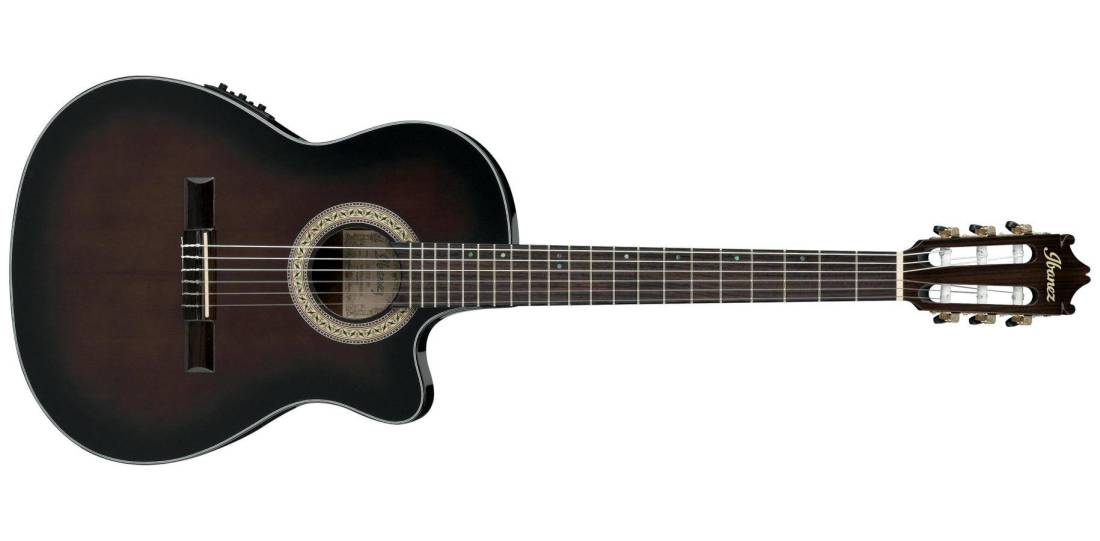 GA35TCE Thinline Cutaway Classical Acoustic/Electric Guitar - Dark Violin Sunburst High Gloss