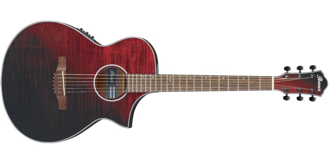 AEWC32FM Acoustic/Electric Guitar - Red Sunset Fade High Gloss