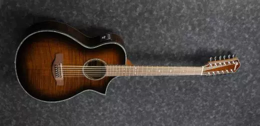 AEWC4012FM 12-String Acoustic/Electric Guitar - Tiger Burst High Gloss