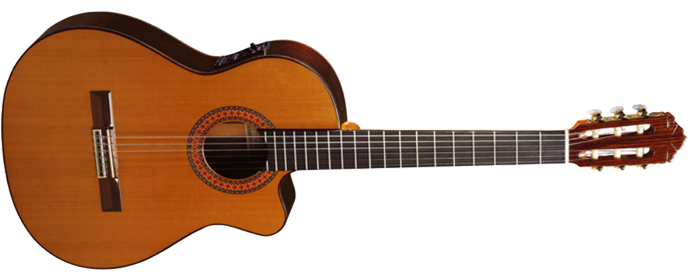 A-435 Classical Guitar w/ Cutaway and Electronics - Cedar/Laminated Rosewood