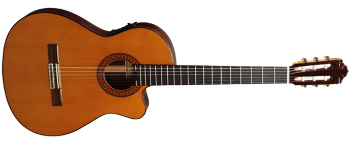 A-435 Thin Classical Guitar w/ Cutaway and Electronics - Cedar/Laminated Rosewood