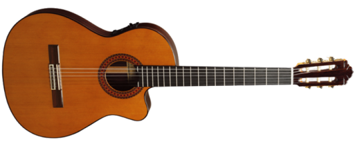 A-435 Thin Classical Guitar w/ Cutaway and Electronics - Cedar/Laminated Rosewood