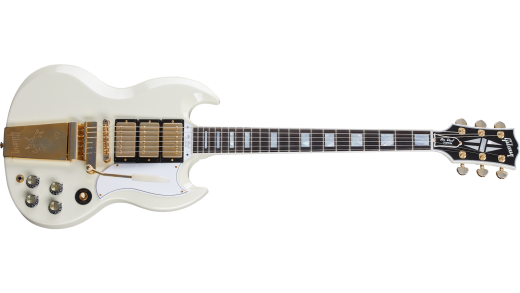 Gibson Custom Shop - Guitare SG Custom 63 Murphy Lab Ultra Lite Aged - Classic White