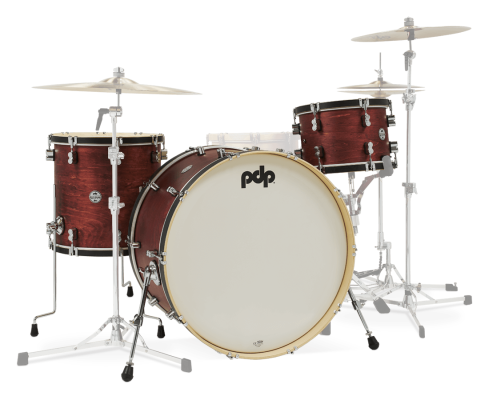 Pacific Drums - Concept Maple Classic 3-Piece Shell Pack (26,13,16) - Ox Blood with Ebony Hoops