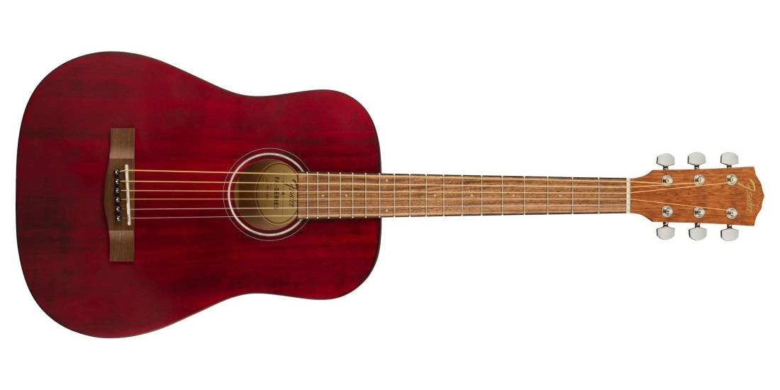 Guitare à cordes d\'acier FA-15 3/4 avec sac de transport - Rouge
