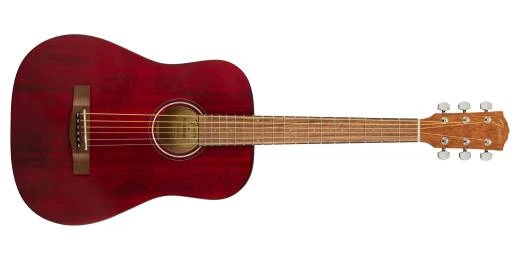 Guitare  cordes d\'acier FA-15 3/4 avec sac de transport - Rouge
