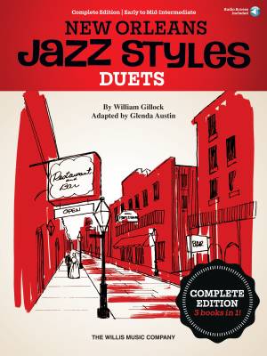 Willis Music Company - New Orleans Jazz Styles Duets, Complete Edition - Gillock/Austin - Piano Duets (1 Piano, 4 Hands) - Book/Audio Online