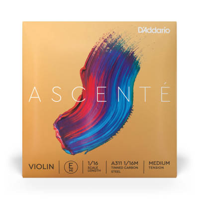Ascente Violin Medium Tension Single E String, 1/16