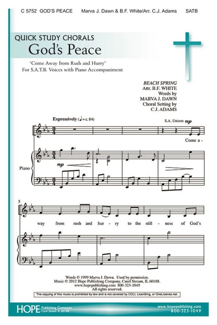 God\'s Peace - Dawn/Adams - SATB