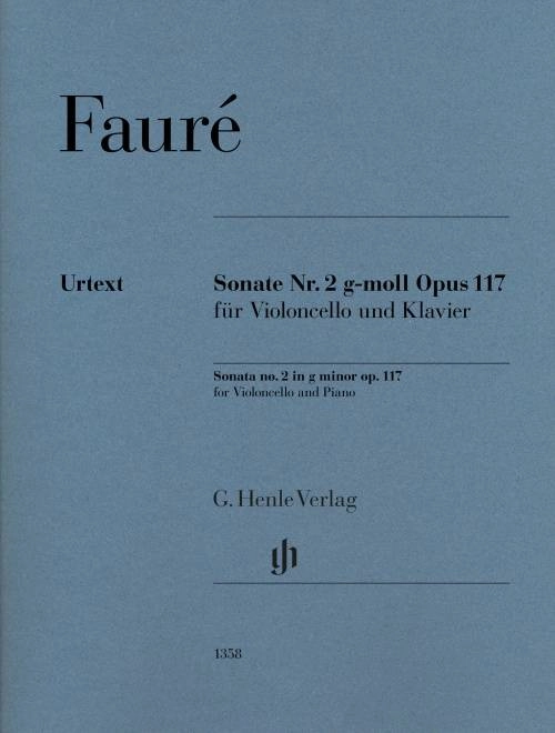 Sonata No. 2 in G Minor, Op. 117 - Faure/Kolb - Cello/Piano - Book