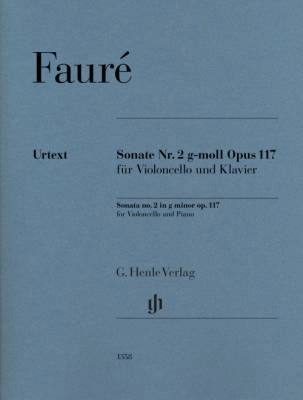 G. Henle Verlag - Sonata No. 2 in G Minor, Op. 117 - Faure/Kolb - Cello/Piano - Book