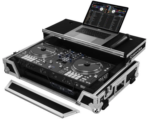 Odyssey - Flight Case for Rane One with 1U Rack Space & Glide Platform