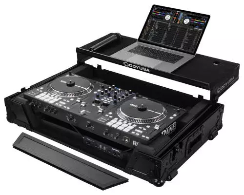 Odyssey - Flight Case for Rane One with 1U Rack Space & Glide Platform - Black