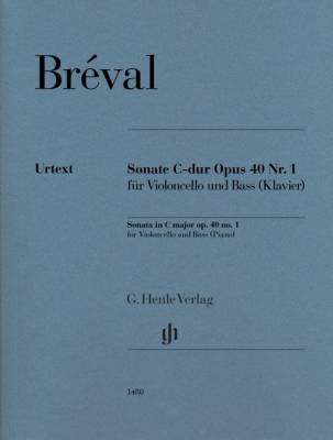 Sonata in C Major Op. 40, No. 1 - Breval/Umbreit - Cello/Bass/Piano - Score/Parts