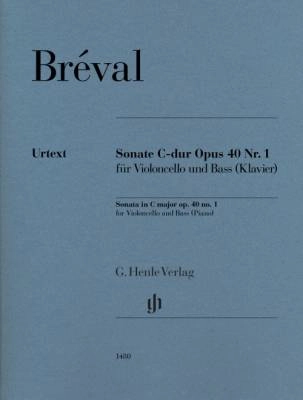 G. Henle Verlag - Sonata in C Major Op. 40, No. 1 - Breval/Umbreit - Cello/Bass/Piano - Score/Parts