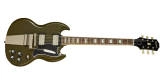 Epiphone - Guitare SG Standard 1961 avec Maestro - Olive Drab