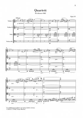 String Quartet in C Major, Op. 61 - Dvorak/Jost - Study Score