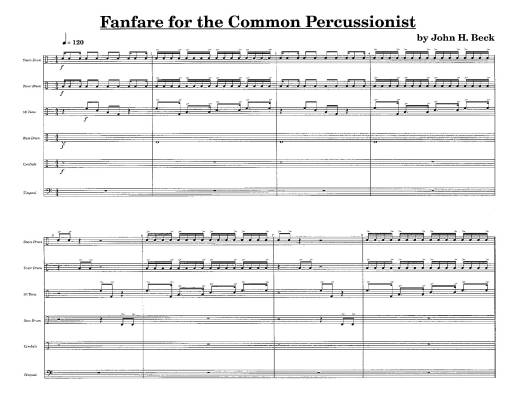 Fanfare for the Common Percussionist - Beck - Percussion Ensemble - Score/Parts