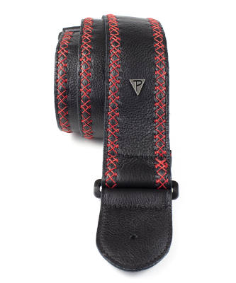 2.5\'\' Glove Leather Strap with Red Stitching