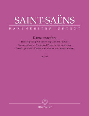 Baerenreiter Verlag - Danse macabre op. 40 - Saint-Saens/Dreze - Violin/Piano - Book