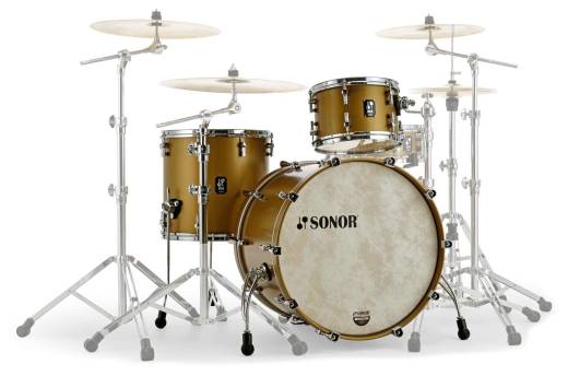 Sonor - SQ1 3-Piece Shell Pack (20,12,14) - Satin Gold Metallic