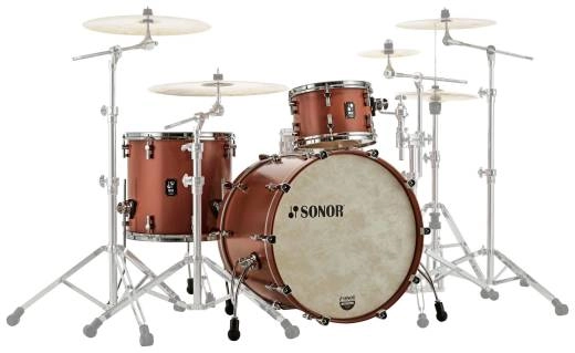 Sonor - SQ1 3-Piece Shell Pack (22,12,16) - Satin Copper Brown