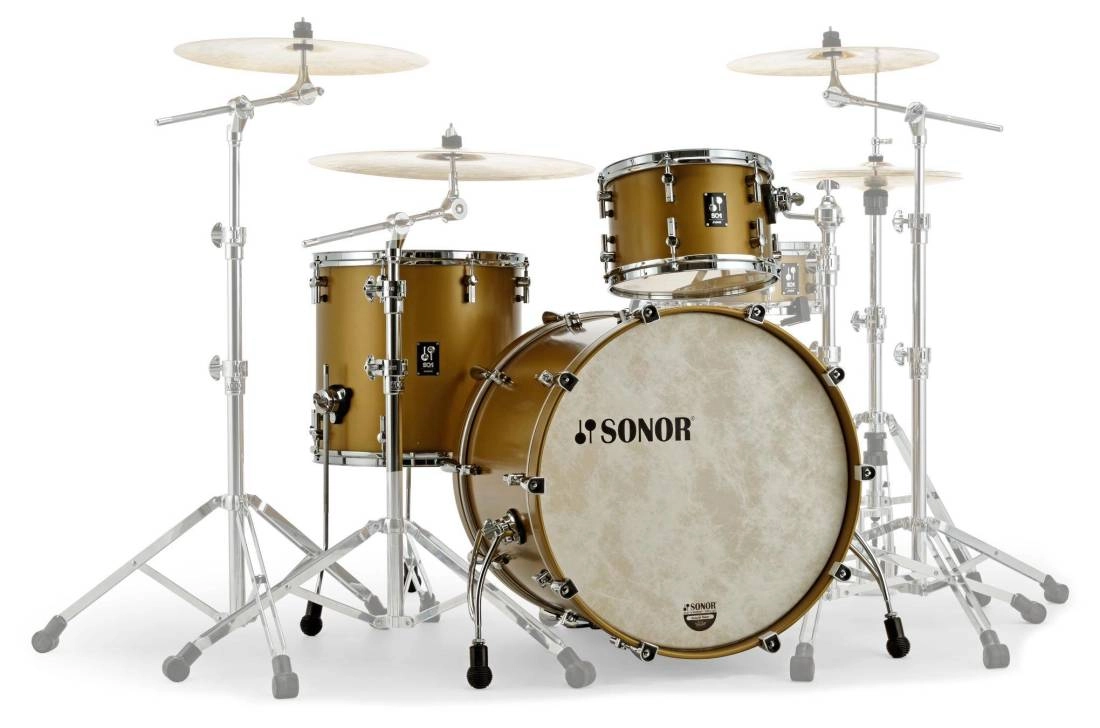 SQ1 3-Piece Shell Pack (22,12,16) - Satin Gold Metallic