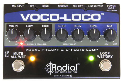 Radial - Voco-Loco Mic FX Loop/Switcher for Guitar Pedals
