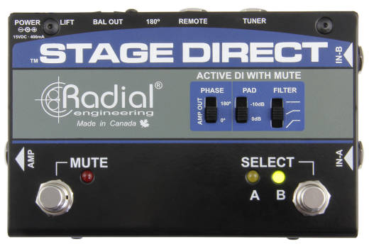 StageDirect Active DI w/ Mute Footswitch