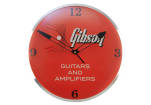 Gibson - Vintage Lit Wall Clock Kalamazoo Orange