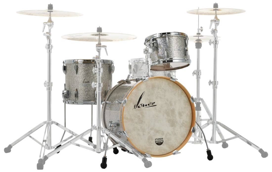 Vintage Series 3-Piece Shell Pack (20,12,14) with No Bass Drum Mount - Vintage Silver Glitter