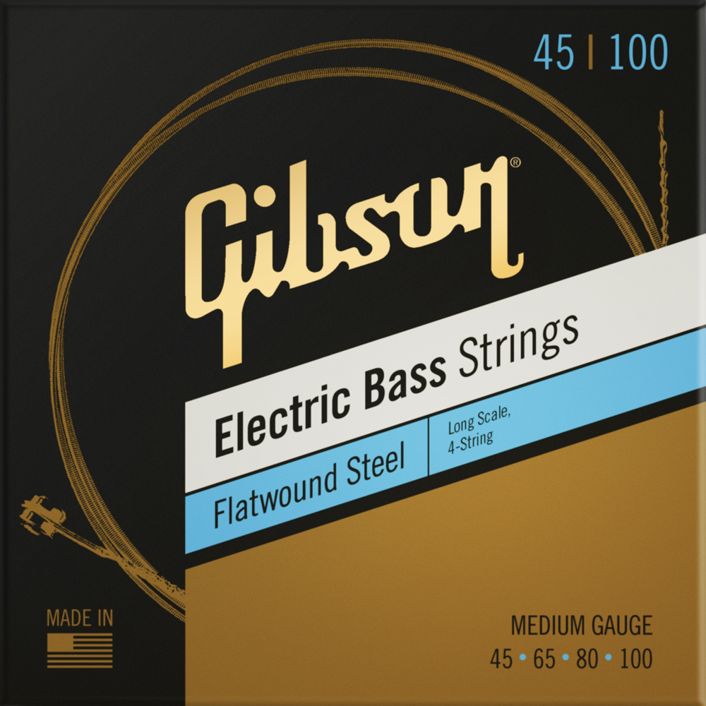 Flatwound Electric Bass Strings, Long Scale - Medium