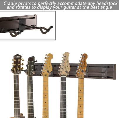 5 Pack Black Guitar Hanger Hook Holder Wall Mount Display With Screws Fits  Most Guitars