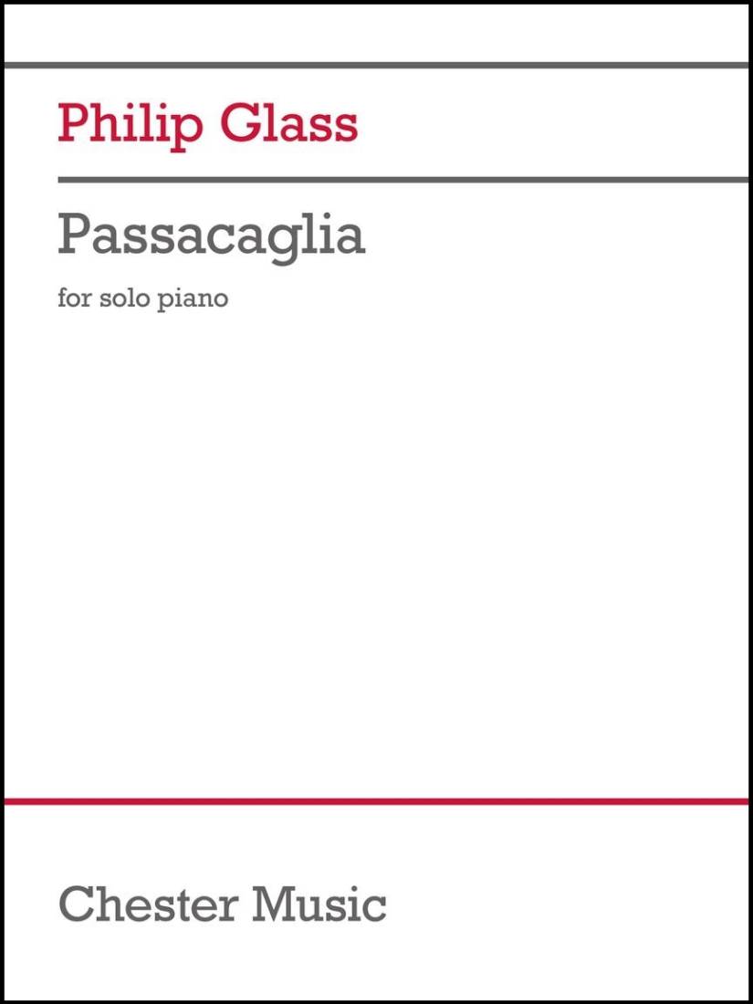 Passacaglia - Glass - Piano - Book