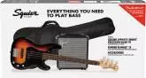 Squier - Affinity PJ Bass Pack w\/Rumble 15, Gig Bag - 3-Colour Sunburst