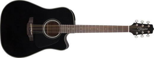 Takamine - Dreadnought Acoustic/Electric Cutaway Guitar - Black Gloss