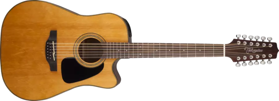 Dreadnought Acoustic/Electric 12 String Cutaway - Natural Gloss